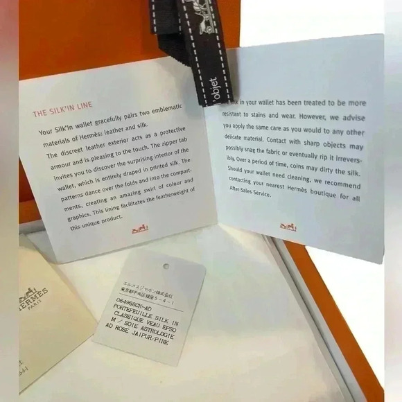💐HERMES💐2014 Rose Silk'In Classique Long Wallet - Picture 15 of 15